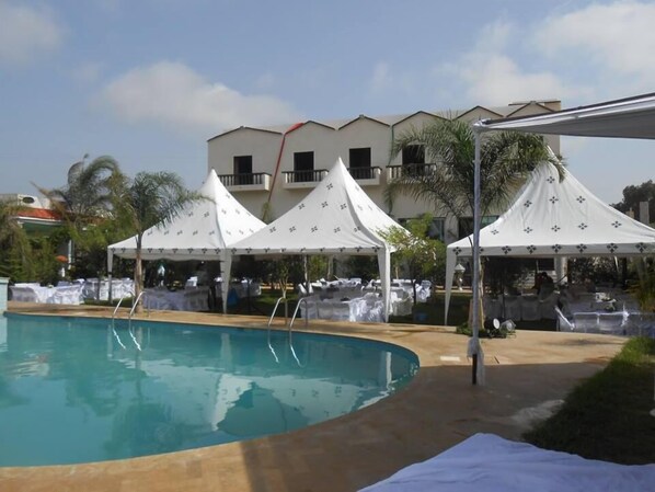 Outdoor wedding area