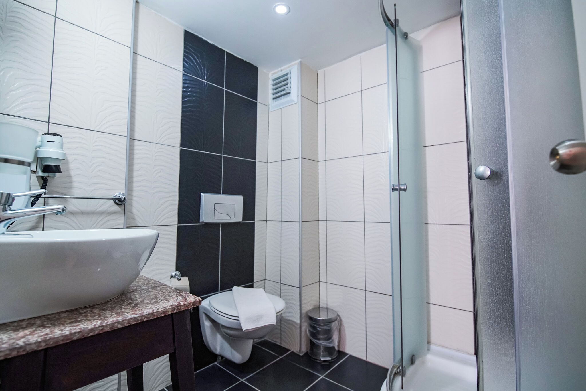 comfort double room, hill view | bathroom | shower, free toiletries, hair dryer, slippers