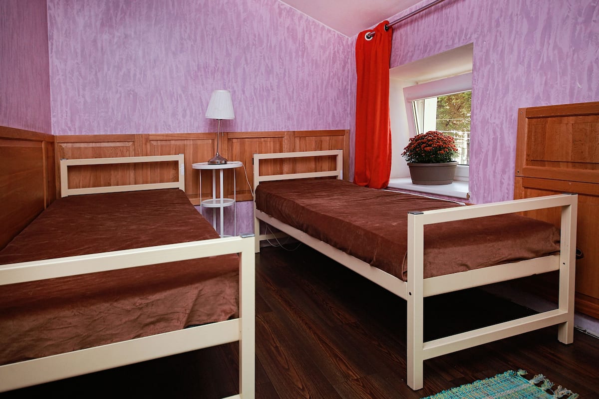 Twin room with shared bathroom | Iron/ironing board, free WiFi, bed sheets