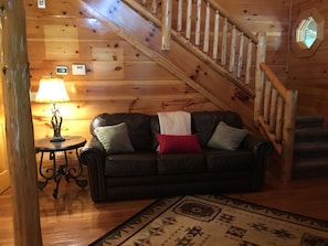 Smart TV, fireplace, video games, DVD player