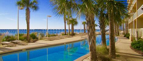 Outdoor pool, a heated pool