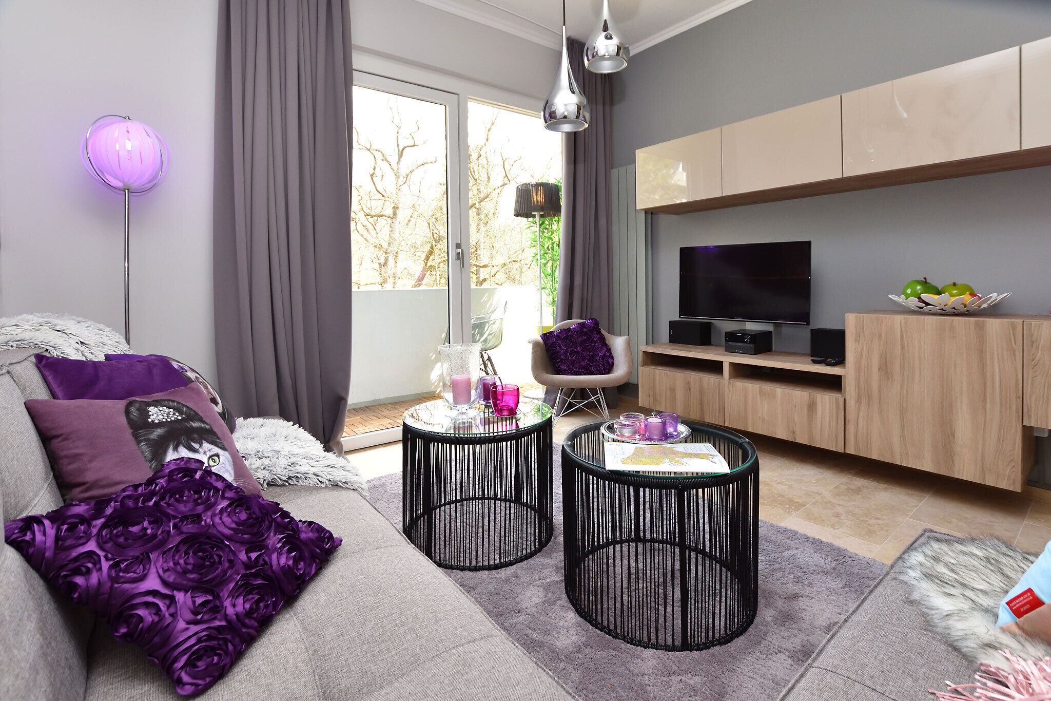 TV, fireplace, ping pong, books