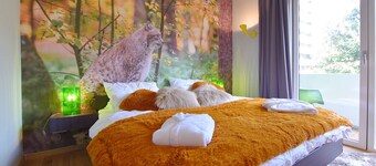 Tyylikäs loma-asunto, jossa on moderni "Harzer" charmi, sauna ja kylpy