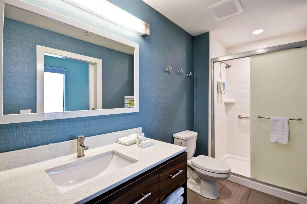 Free toiletries, hair dryer, towels