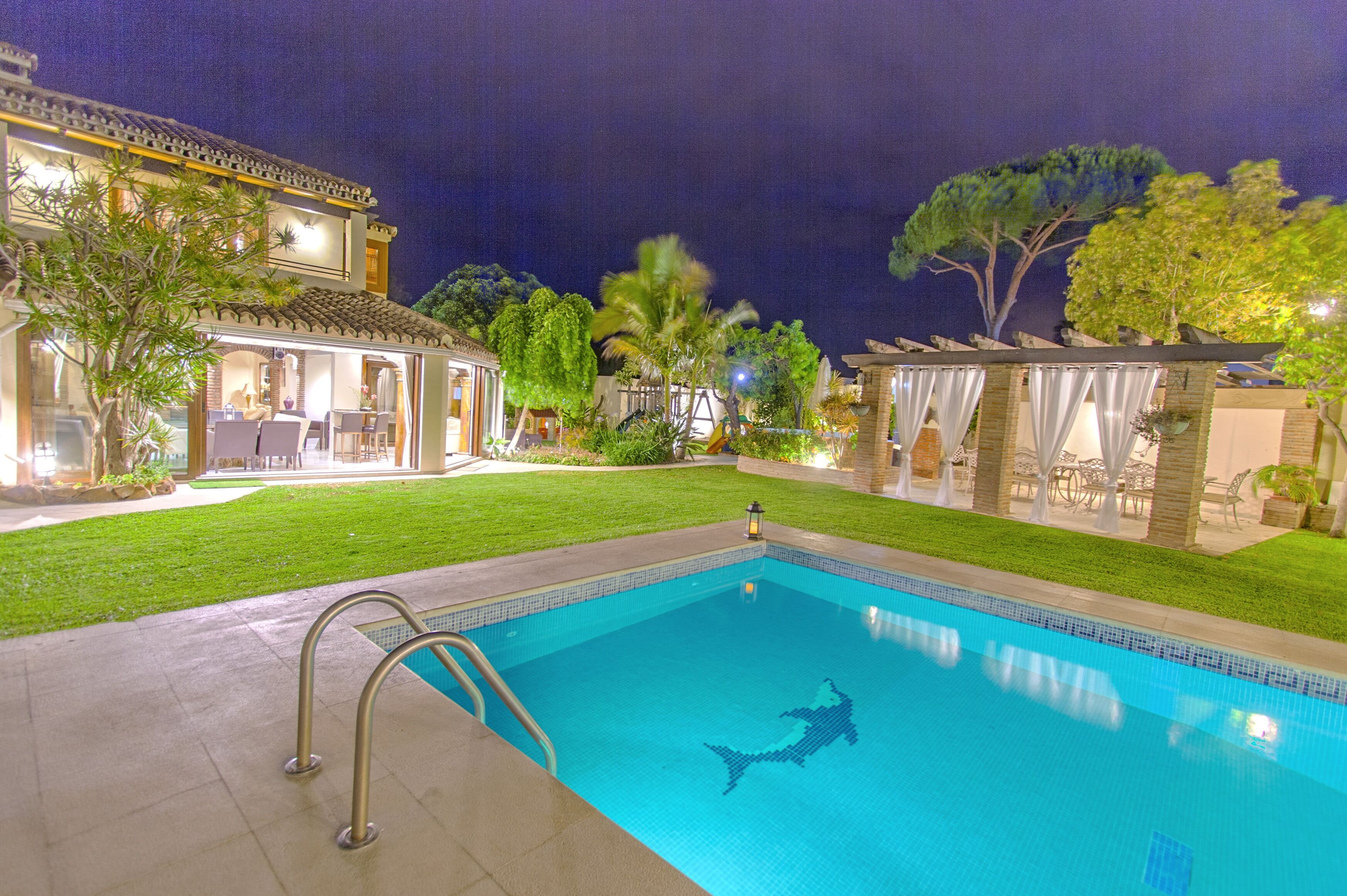 A heated pool