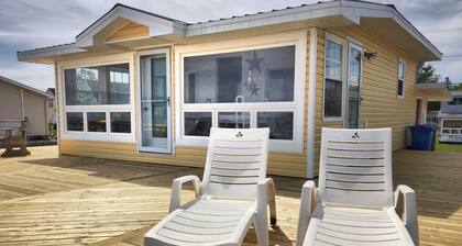 Vacation home right by the sea, with its own beach.