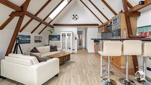 TV, DVD player, books, video library