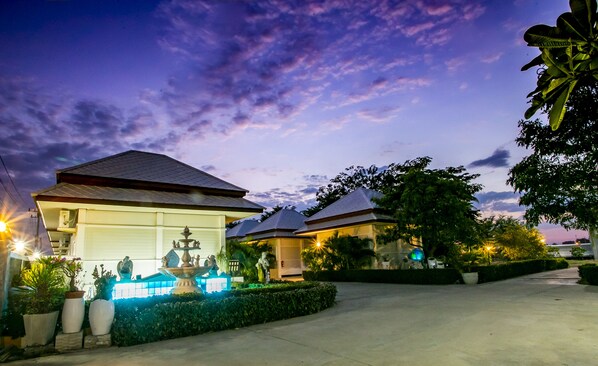Front of property – evening/night