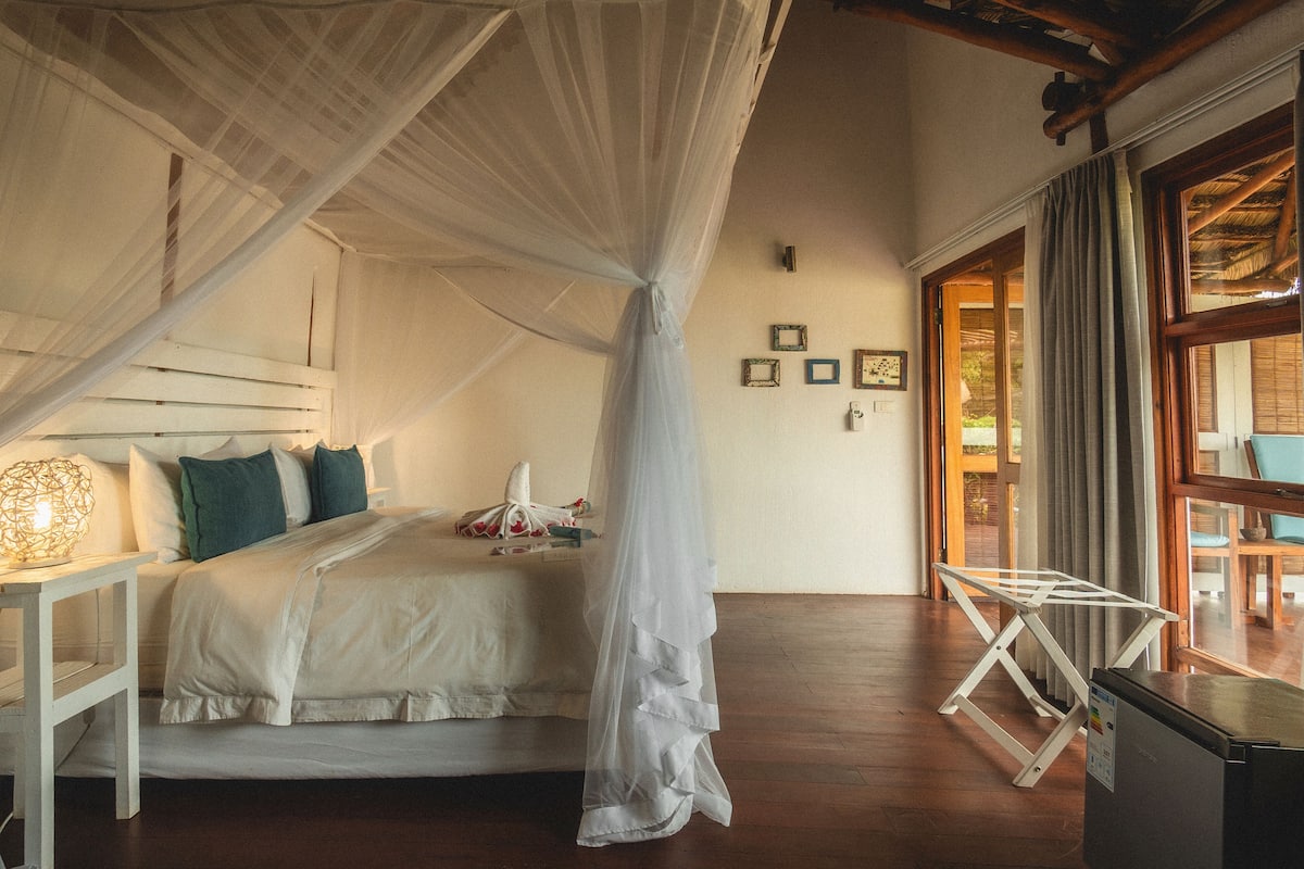 1 habitación y ropa de cama de alta calidad