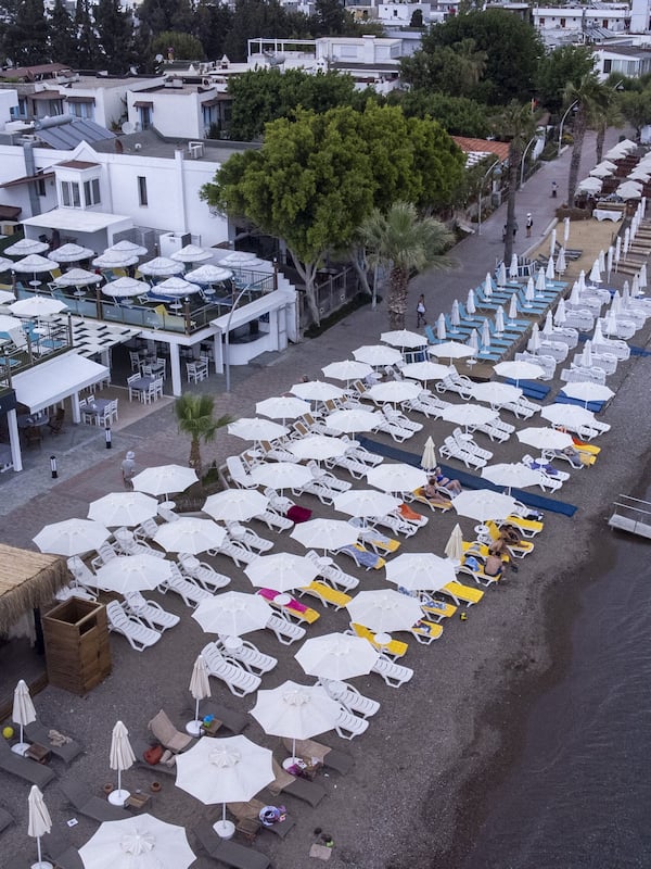 Private beach, white sand, free beach shuttle, sun-loungers