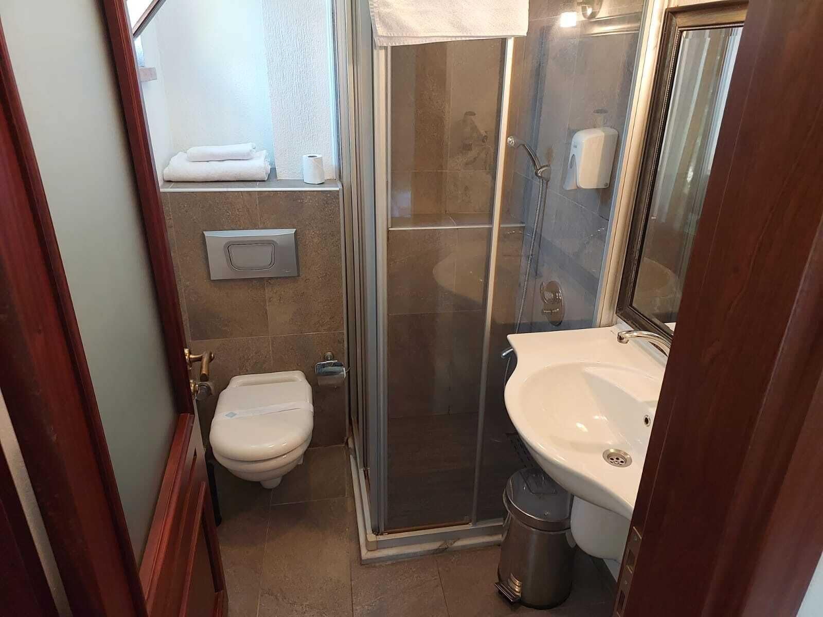 single room | bathroom | shower, rainfall showerhead, designer toiletries, hair dryer