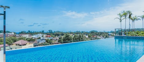Outdoor pool, a rooftop pool