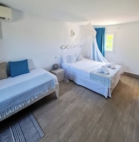 Blackout curtains, iron/ironing board (on request), free WiFi