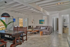 Villa, 3 Bedrooms, Sea View | Living area | Flat-screen TV