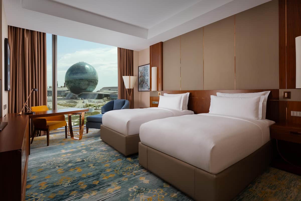 Premium bedding, memory foam beds, minibar, in-room safe