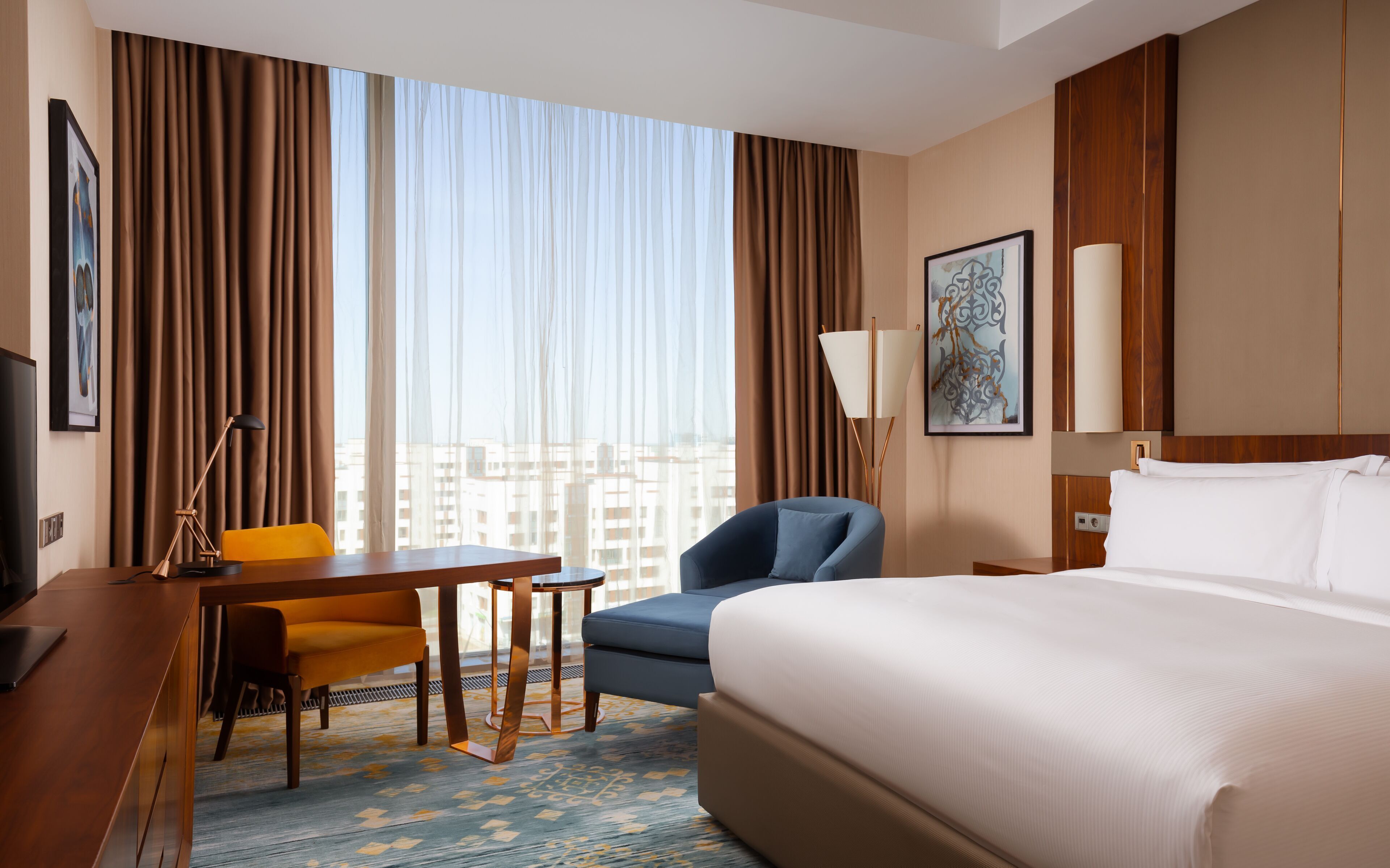 Premium bedding, memory foam beds, minibar, in-room safe