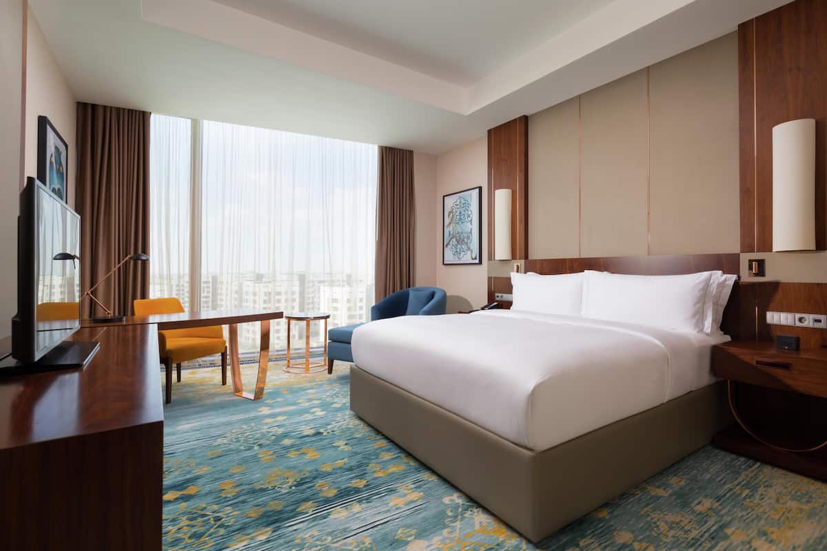 Premium bedding, memory foam beds, minibar, in-room safe