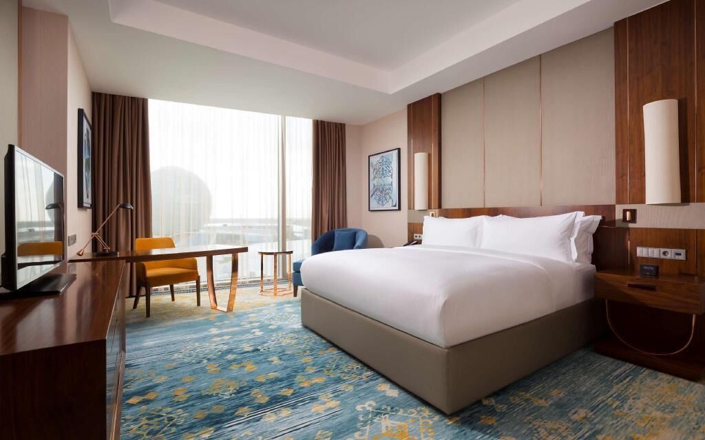 Premium bedding, memory foam beds, minibar, in-room safe