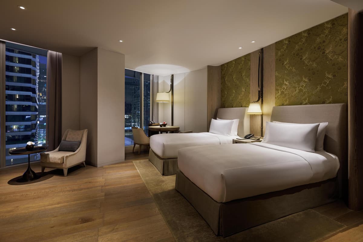 Deluxe Room, 2 Twin Beds, City View | Premium bedding, minibar, in-room safe, laptop workspace
