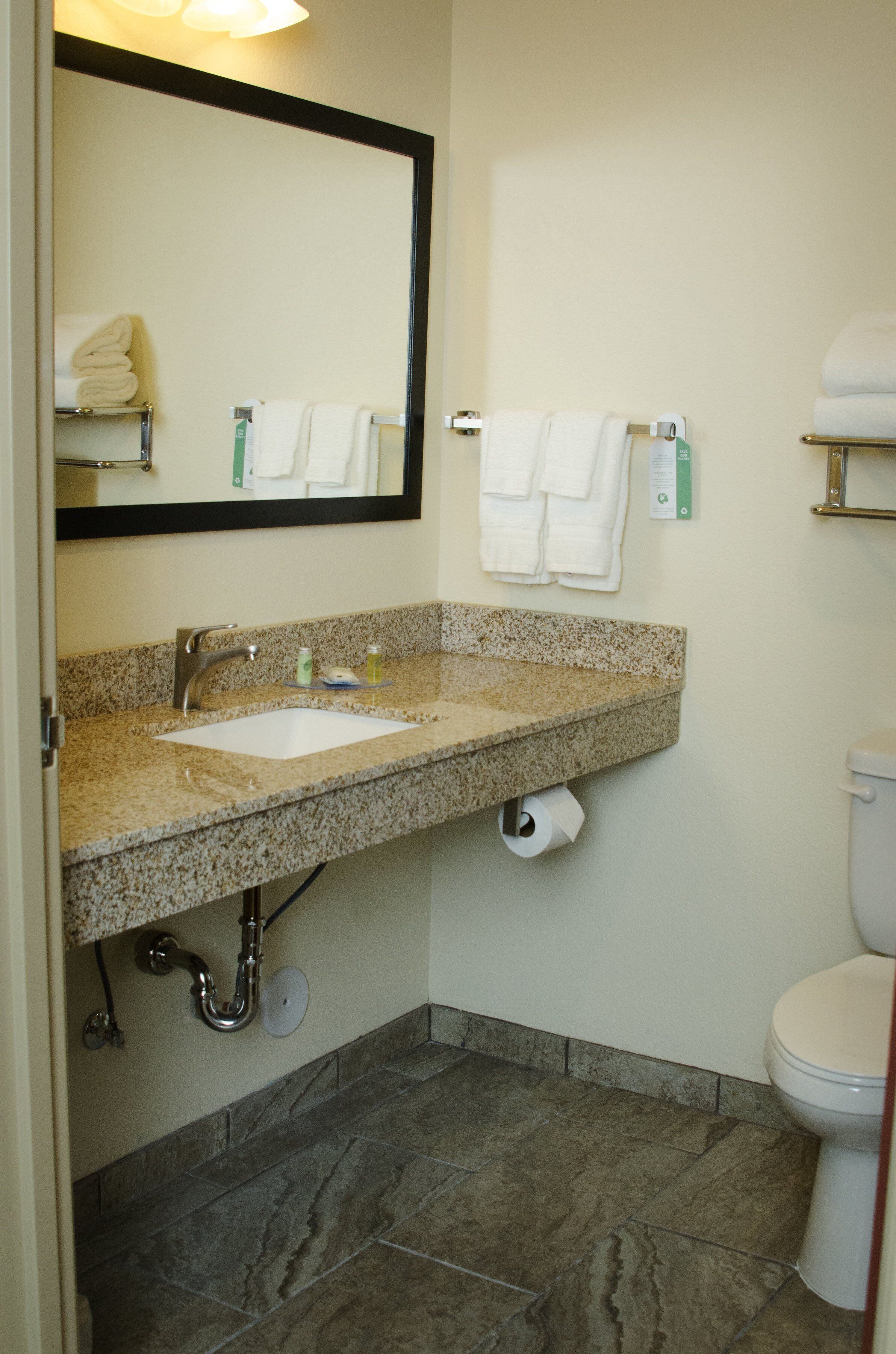 free toiletries, hair dryer, towels, soap