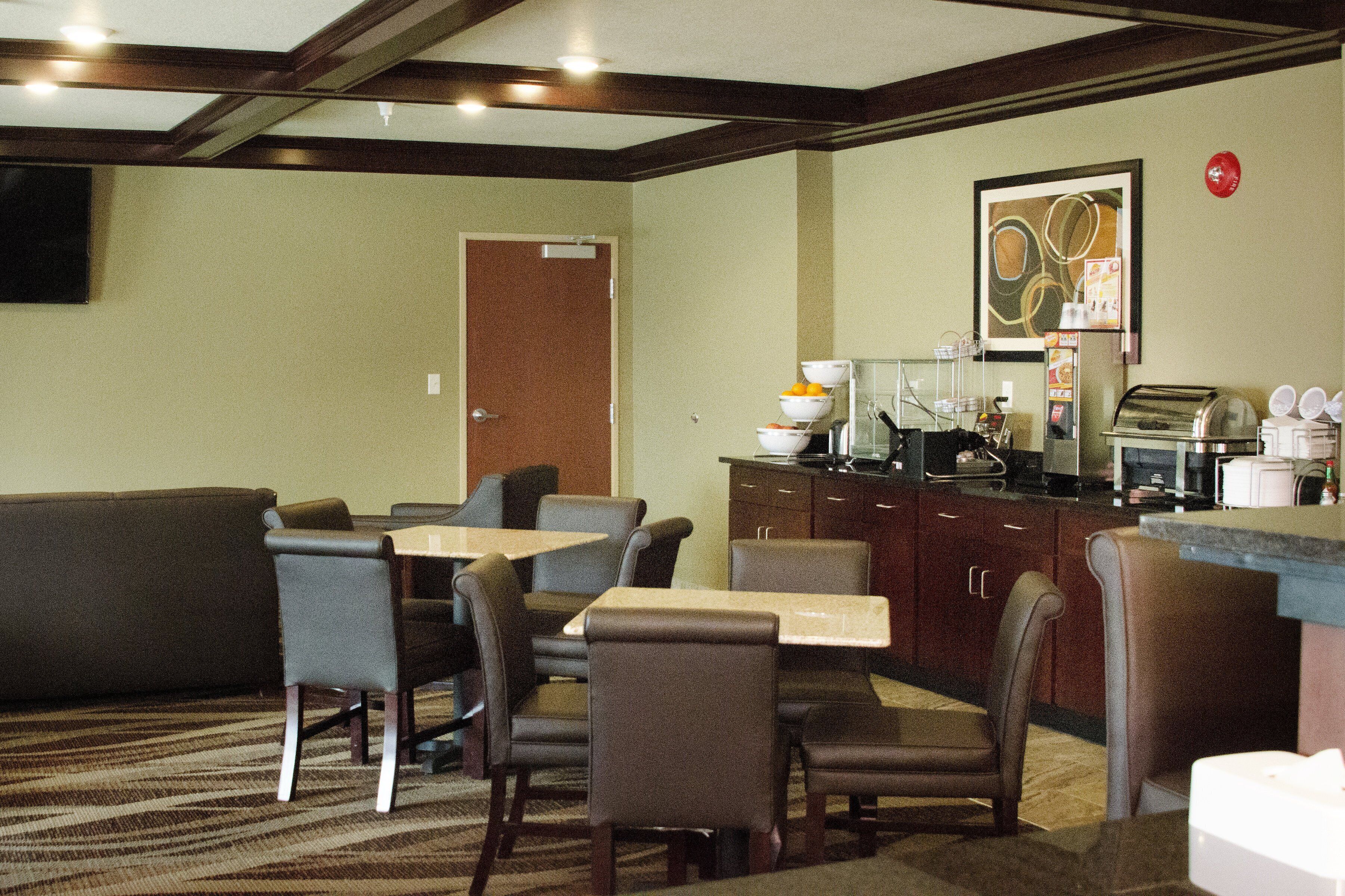 Free daily self-serve breakfast