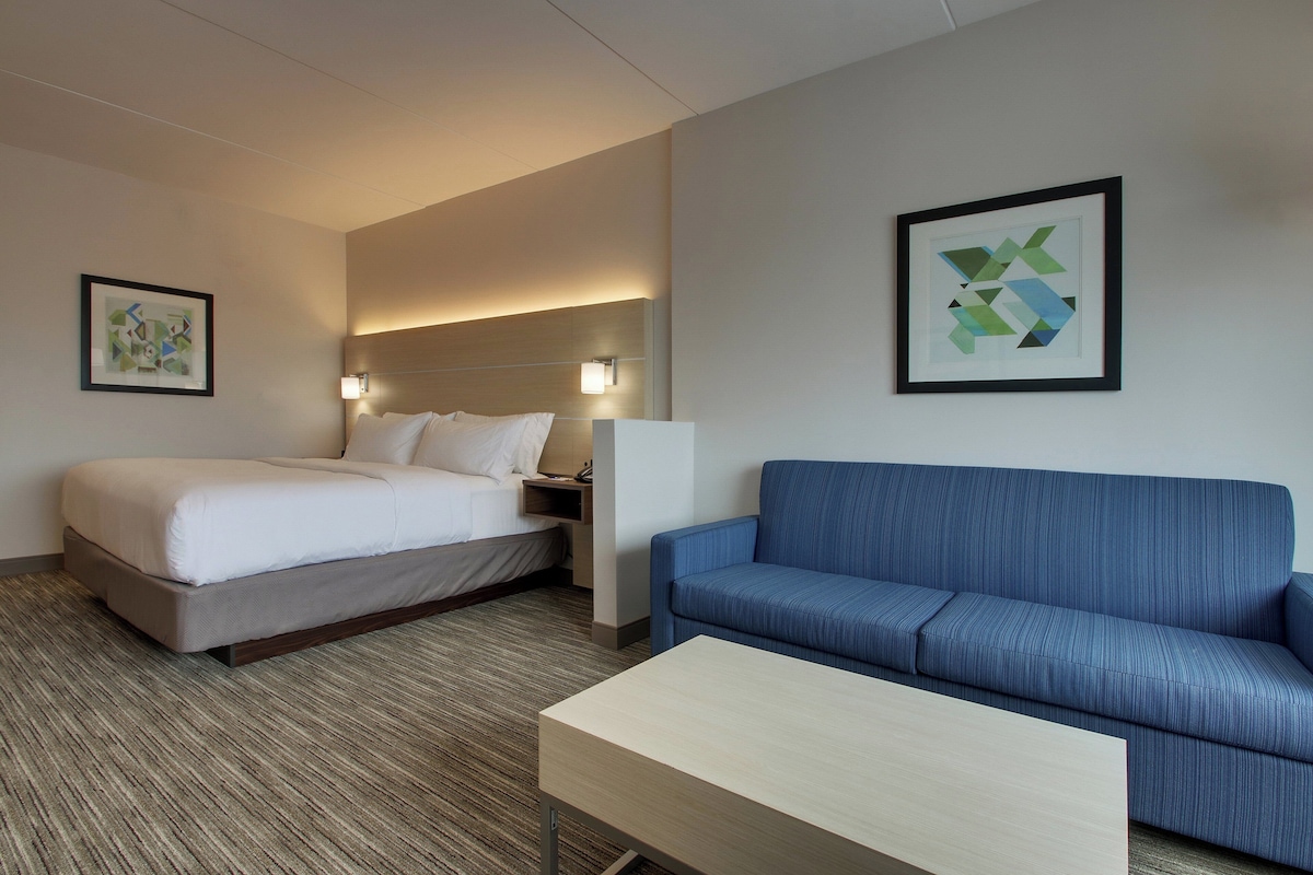 Suite, 1 King Bed | In-room safe, desk, blackout drapes, soundproofing