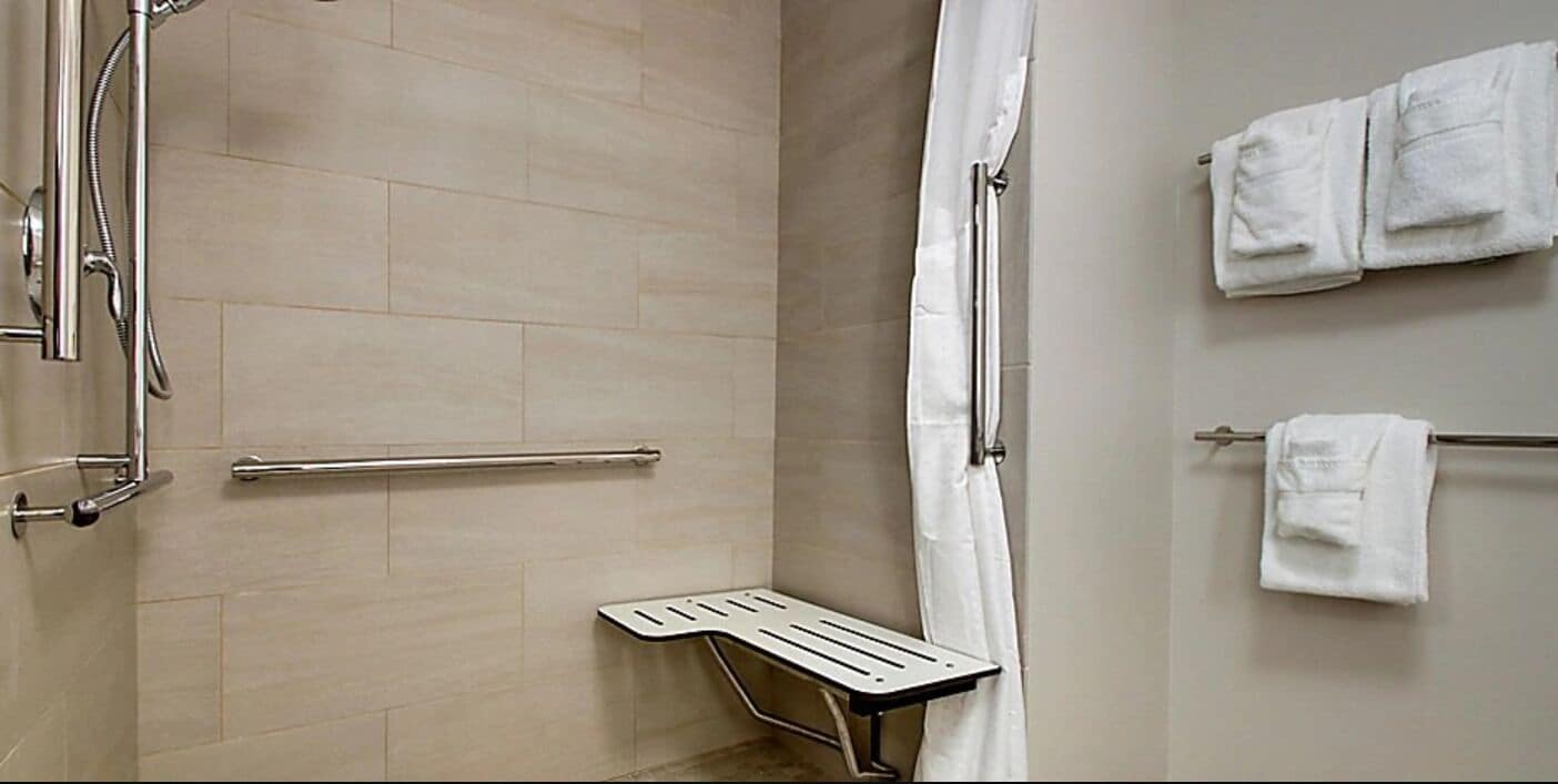 free toiletries, hair dryer, towels