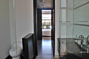 Deluxe Apartment, 1 Bedroom | Bathroom | Shower, free toiletries, towels