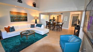 Smart TV, fireplace, printers