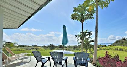 Puumoi Pink House: 2bedroom kotiin auringonnousun ja merinäköalan. 10 minuuttia Hiloon