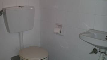 Shower, free toiletries, hair dryer, slippers