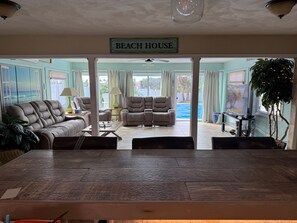 Interior -   Family Friendly! 3 bedroom/2 bath remodeled with ocean views and heated pool (Daytona Beach Shores)