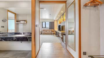 Down duvets, desk, laptop workspace, soundproofing