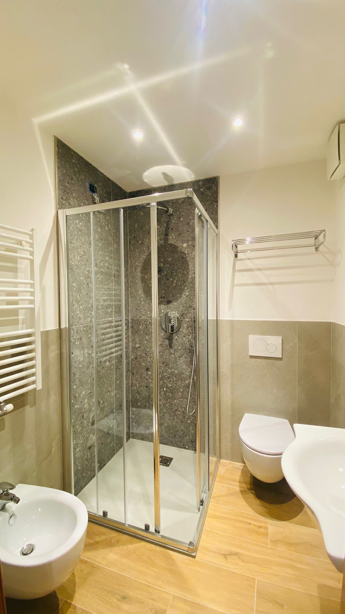 Een douche, gratis toiletartikelen, een haardroger, een bidet