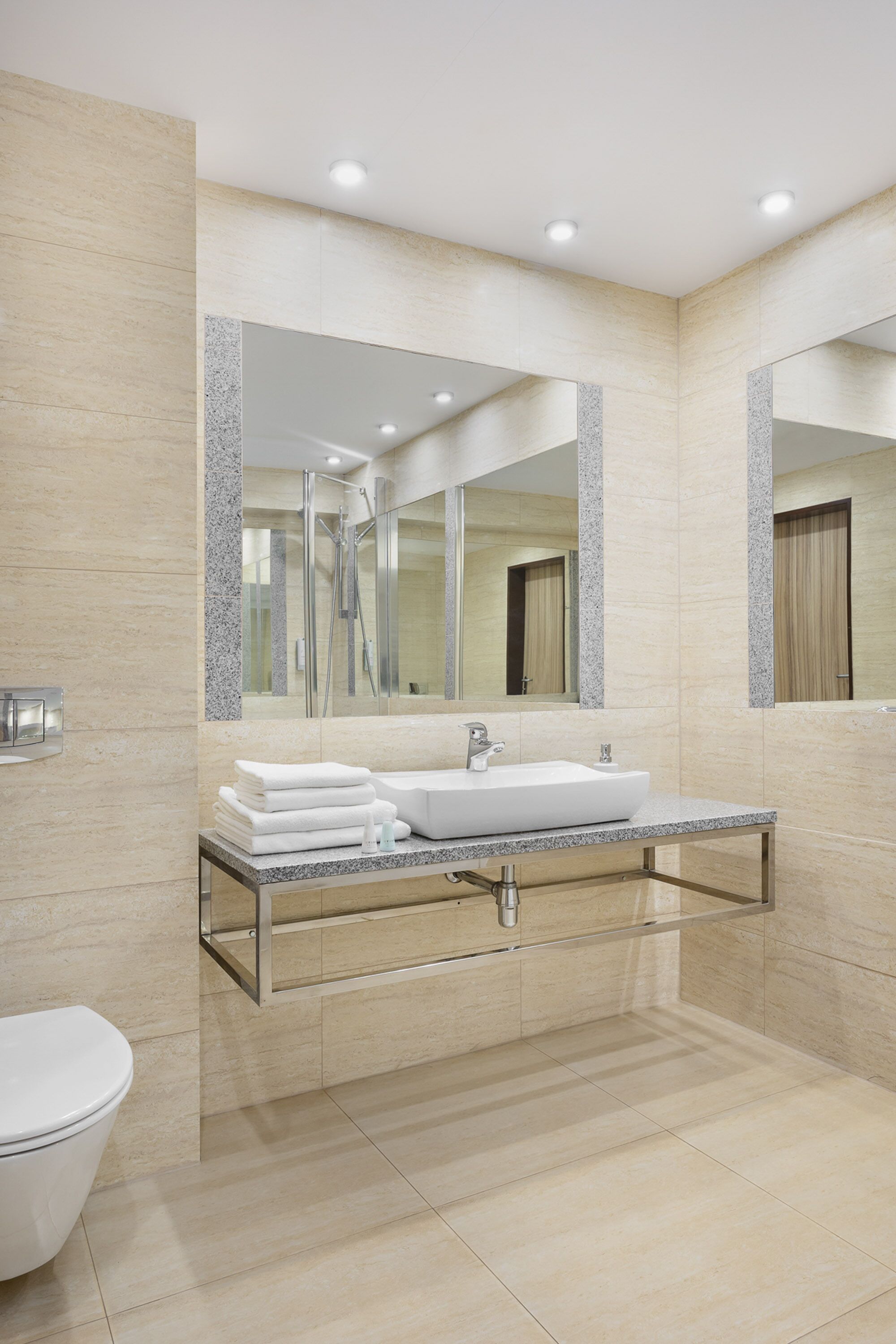 studio, 1 king bed | bathroom | free toiletries, hair dryer, slippers, towels