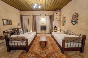 Family Room, Balcony (Stone) | Premium bedding, Select Comfort beds, minibar, in-room safe - Osmanbey Cave Hotel (Nevsehir)