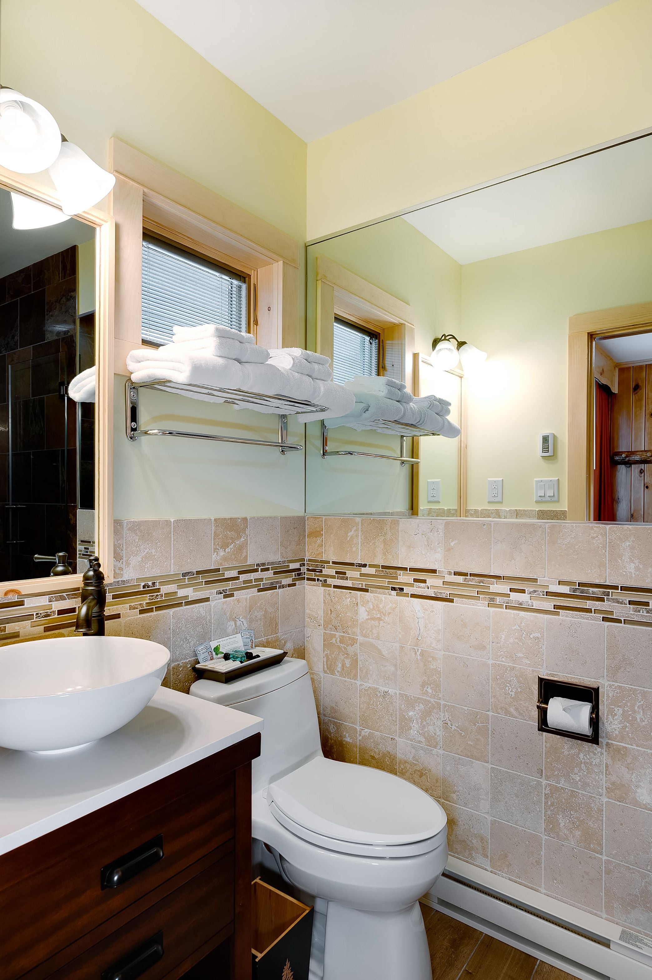 shower, designer toiletries, hair dryer, bathrobes