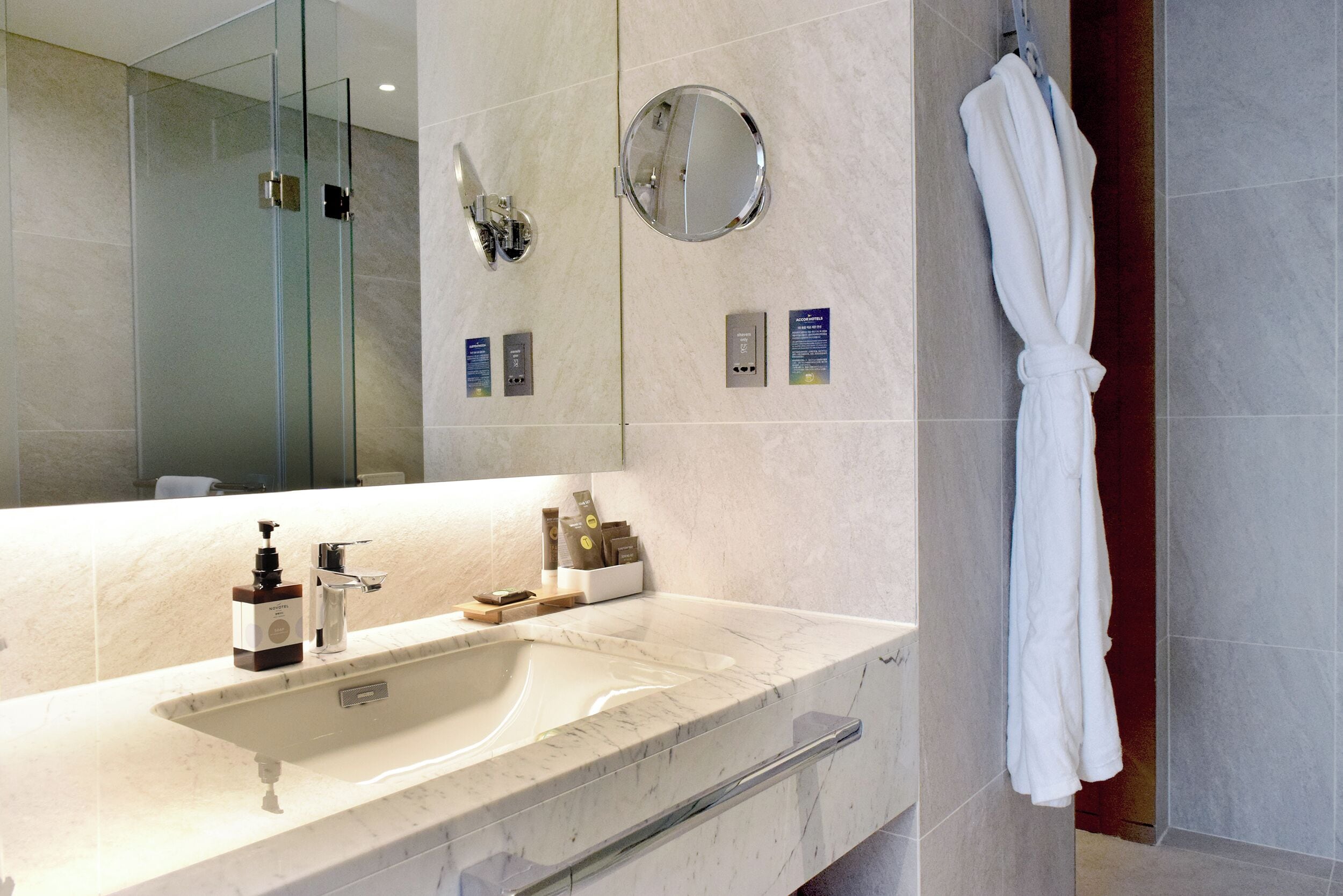 junior suite sofa bed | bathroom | eco-friendly toiletries, hair dryer, bathrobes, slippers