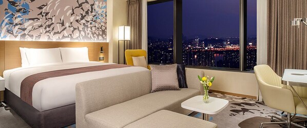 Junior Suite, 1 King Bed | Premium bedding, down comforters, in-room safe, individually decorated
