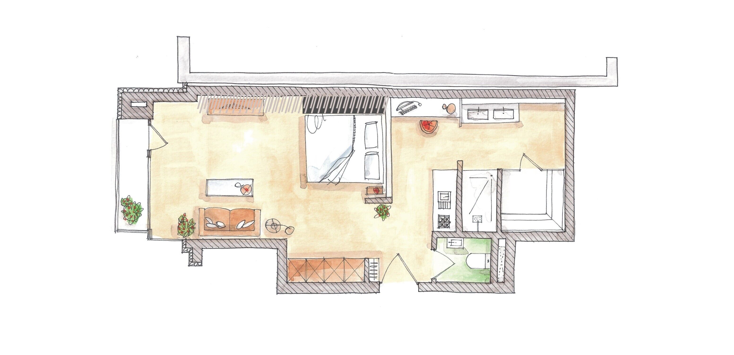 studio (dünenblick) | floor plan