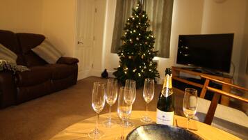 Smart TV, Netflix, DVD player, books