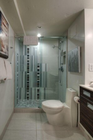 Shower, hair dryer, towels, shampoo - 2b/2b Luxury Condo in Vail Village with Incredible Views! (Vail)