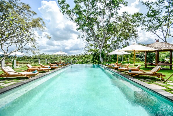 Outdoor pool, a natural pool - The Pandora Hotel (Ubud)
