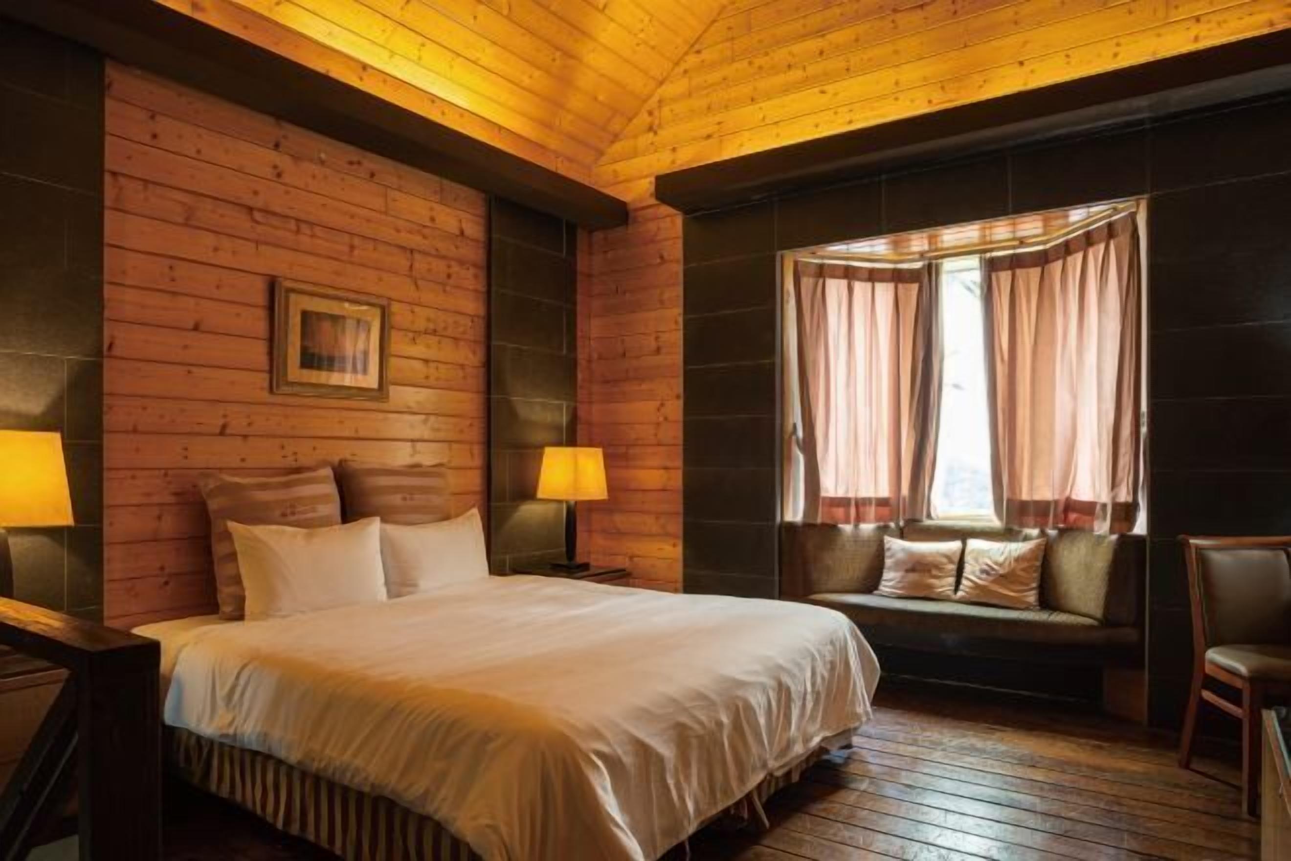 Premium bedding, down comforters, blackout drapes, soundproofing