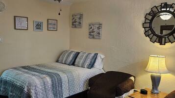 1 間睡房、熨斗/熨衫板、免費 Wi-Fi、床單