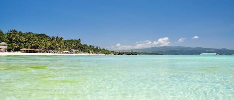 On the beach, beach massages