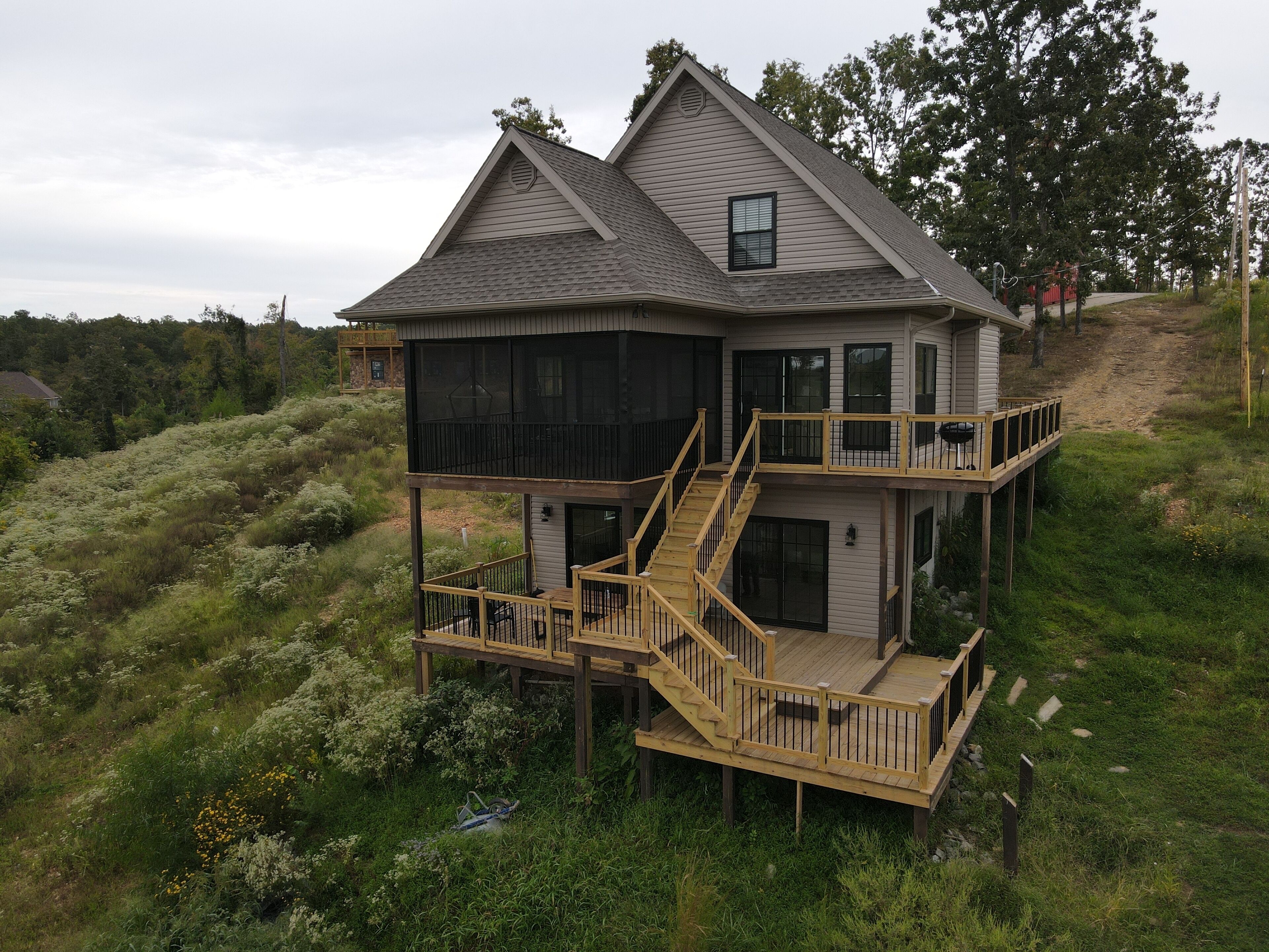 New Waterfront Home w/ Dock.  Great views!  Four bedrooms and three full baths.