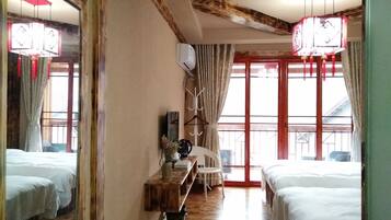 Premium bedding, blackout curtains, soundproofing, free WiFi