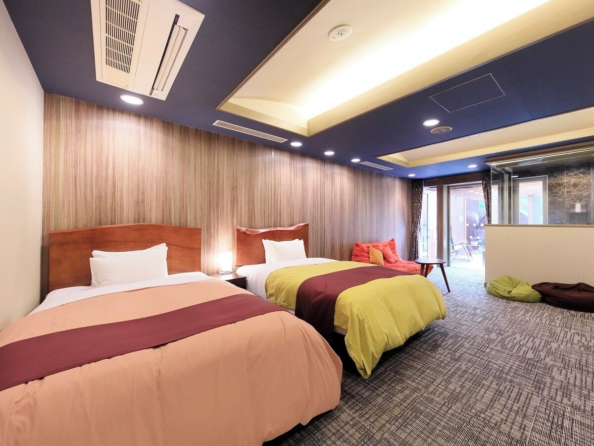 Luxury Twin Room, Private Open-Air Bath and Sauna - Non-Smoking (Main Building, Adults Only) | In-room safe, free WiFi, bed sheets