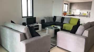 LCD TV, books, video library, printers